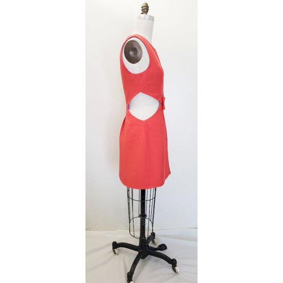 BCBGMaxAzria Womens Kathryne Side Cutout Bow-Front Mini Dress Pink Lilac - Picture 8 of 13